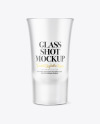 Empty Frosted Glass Shot Mockup