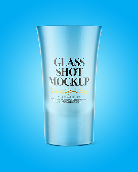 Empty Frosted Glass Shot Mockup