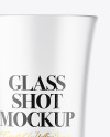 Empty Frosted Glass Shot Mockup