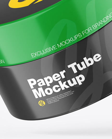 Glossy Paper Tube Mockup