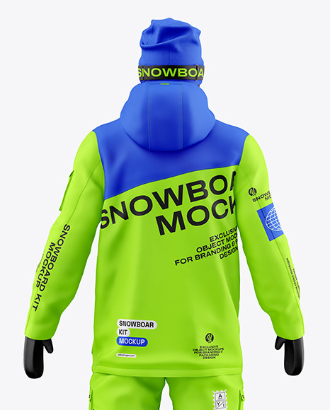 Snowboard Kit Mockup - Back View