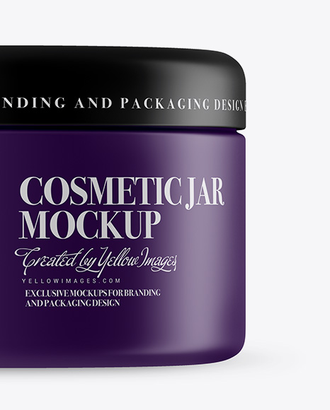 Matte Cosmetic Jar Mockup