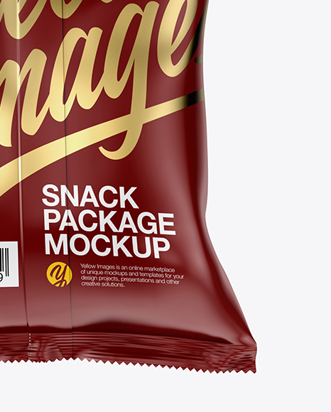 Matte Snack Package Mockup - Back View