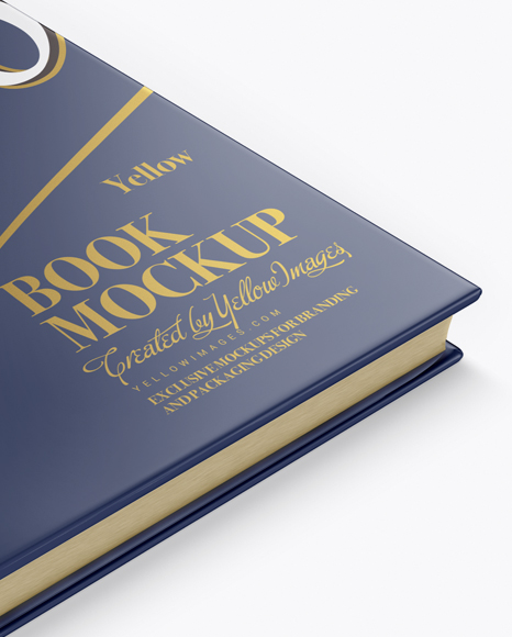 Glossy Square Book Mockup - Half Side View (High-Angle Shot)