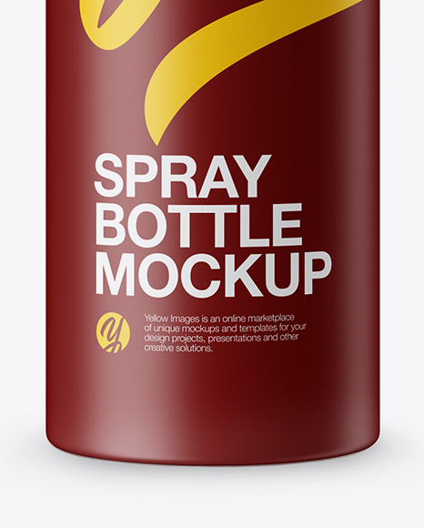 Matte Spray Bottle With Transparent Cap Mockup