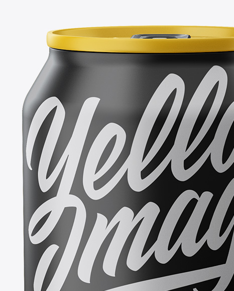 Two 330ml Matte Aluminium Cans Mockup