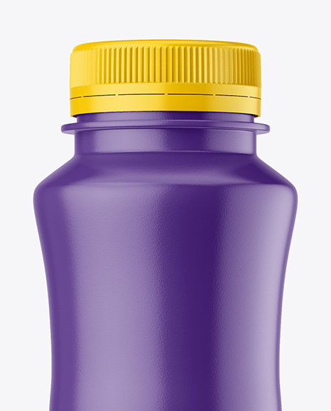 Matte Plastic Juice Bottle Mockup