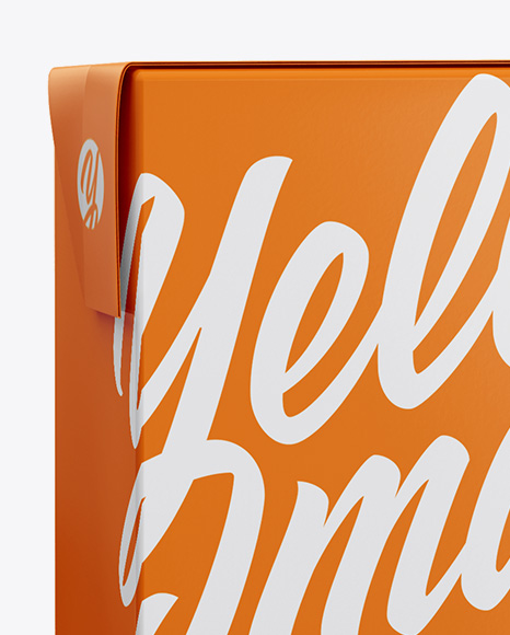 200ml Carton Package Mockup - Half Side View