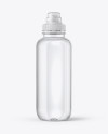 Clear Water Bottle with Sport Cap Mockup