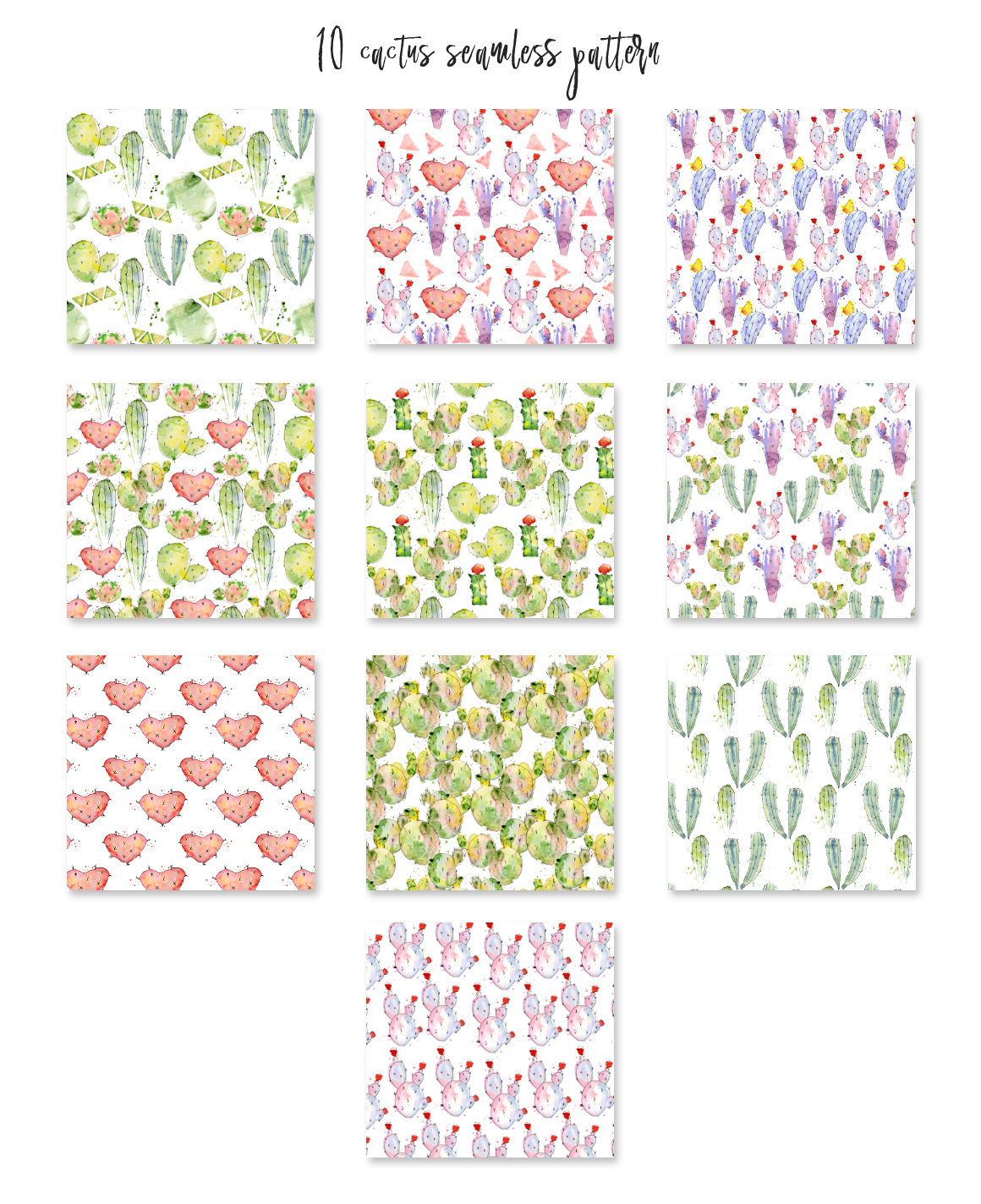 Watercolor abstract Cactus Watercolor abstract Cactus