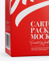 500ml Carton Package Mockup - Half Side View