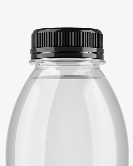 Clear PET Water Bottle Mockup