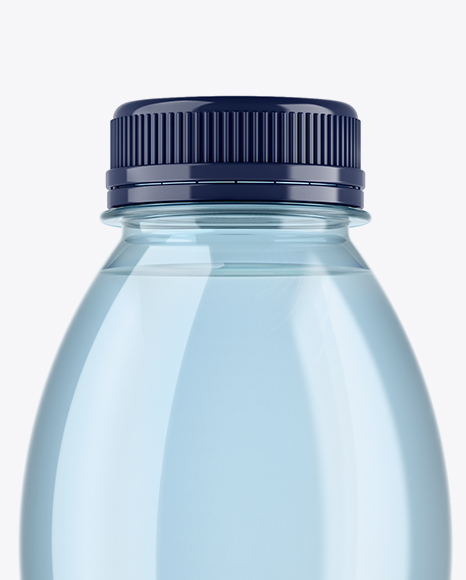 Blue PET Water Bottle Mockup
