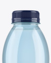 Blue PET Water Bottle Mockup