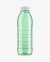 Green PET Water Bottle Mockup