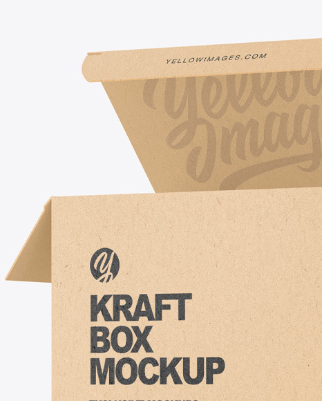 Kraft Box W/ Triangular Snack Mockup