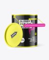 Glossy Paint Can Mockup