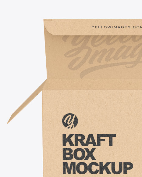 Kraft Box W/ Triangular Snack Mockup