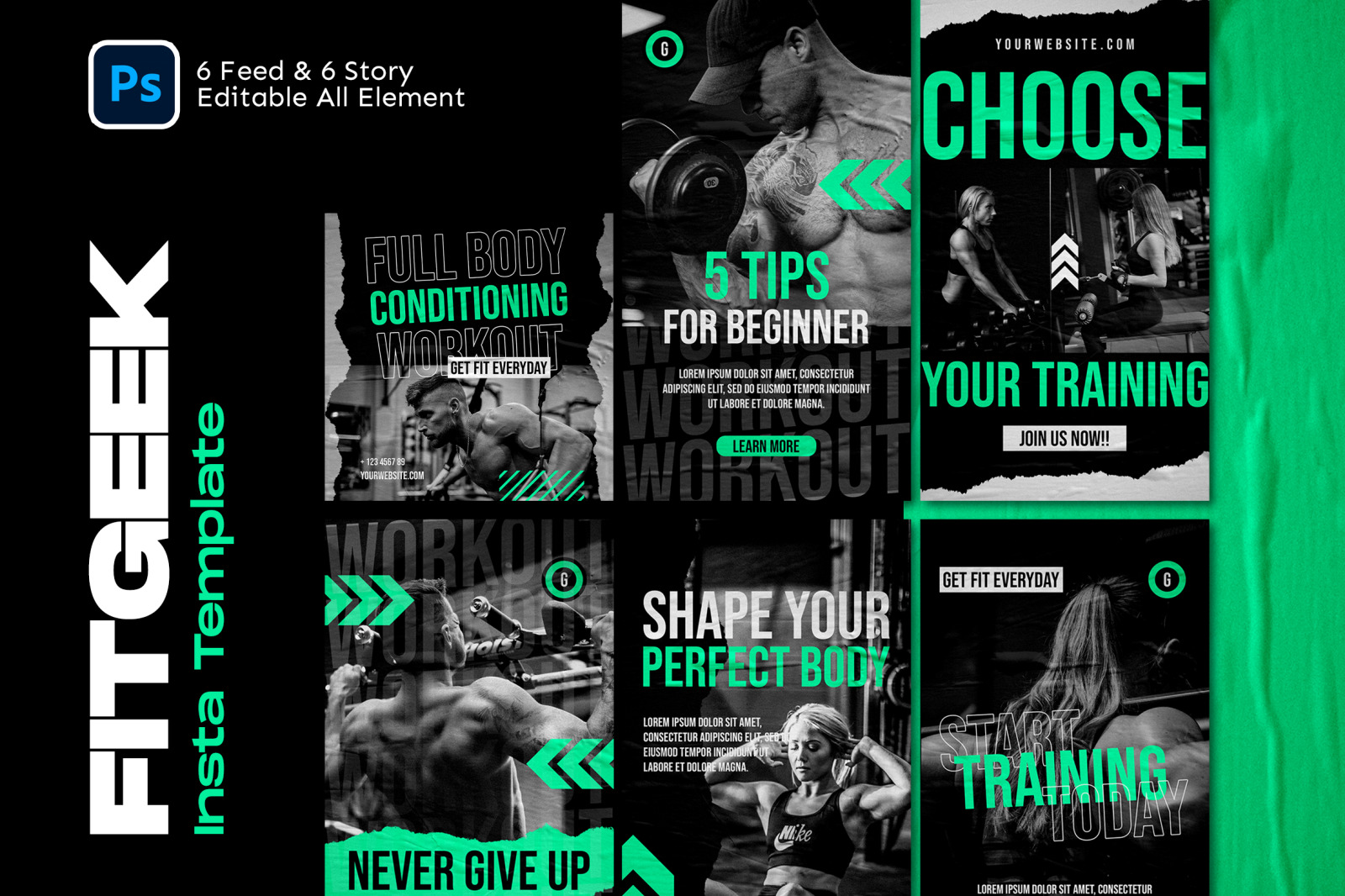 Fitgeek Instagram Template