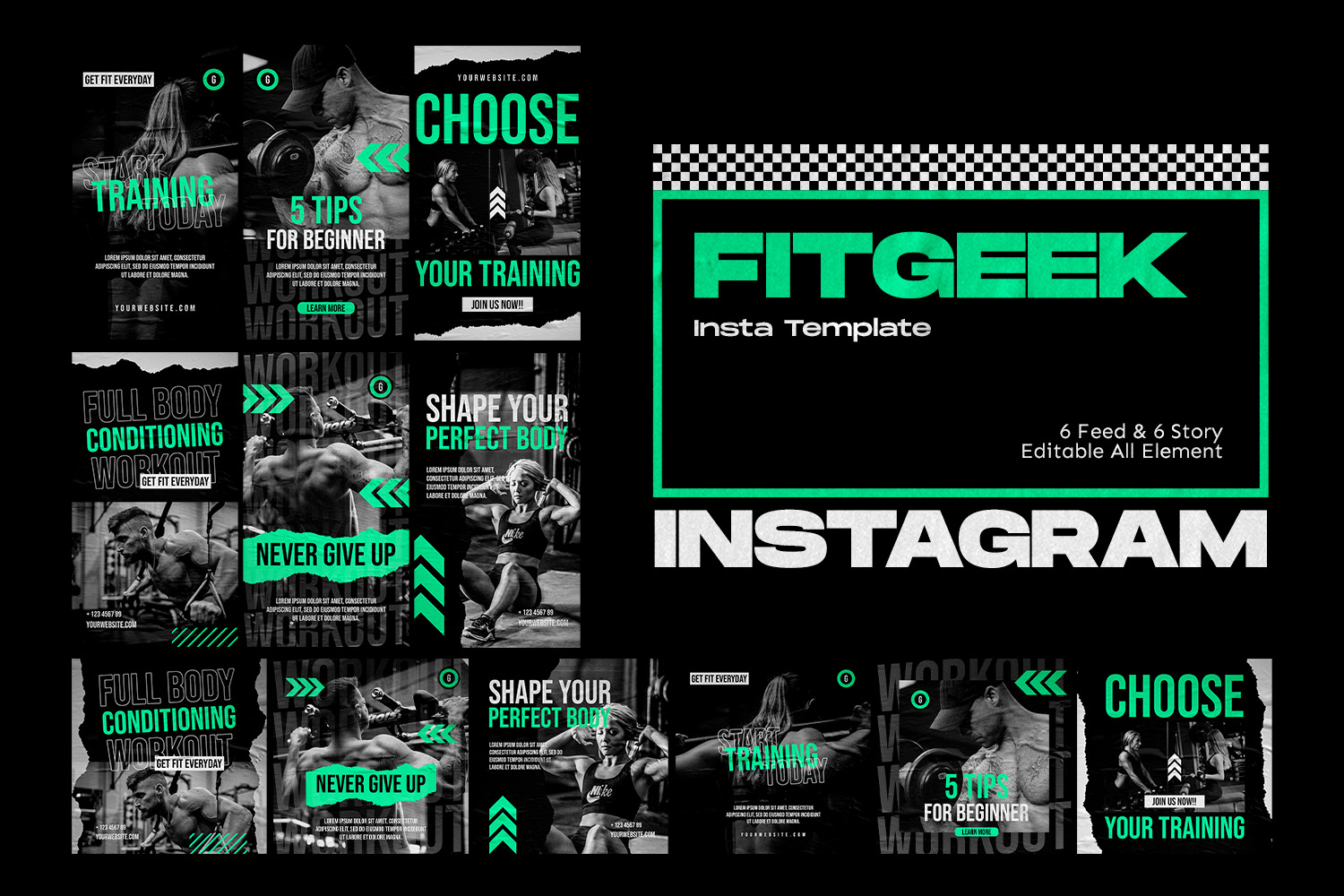 Fitgeek Instagram Template