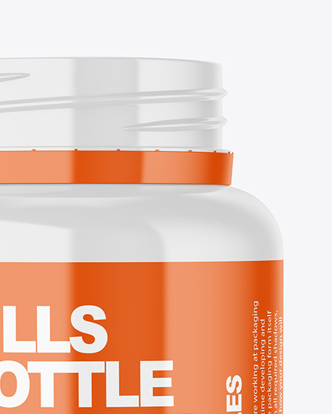 Glossy Pills Bottle Mockup