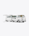 Camper Van W\ Surfboards Mockup - Half Side View