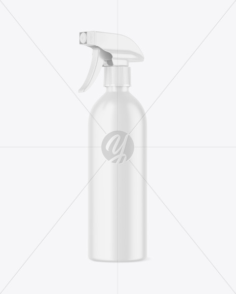 Matte Plastic Spray Bottle Mockup