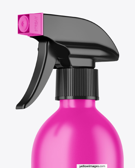 Matte Plastic Spray Bottle Mockup