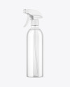 Clear Plastic Spray Bottle Mockup