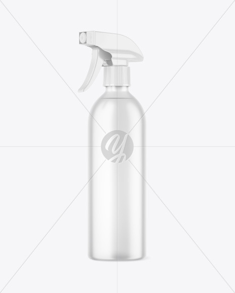 Frosted Plastic Spray Bottle Mockup