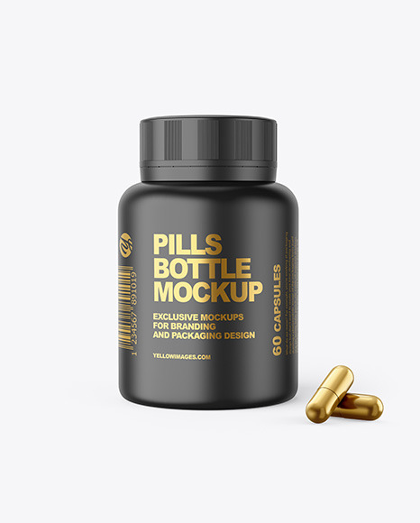 Matte Pills Bottle Mockup