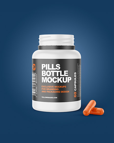 Matte Pills Bottle Mockup