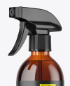 Amber Plastic Spray Bottle Mockup