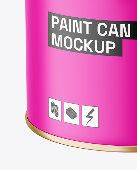 Matte Paint Can Mockup