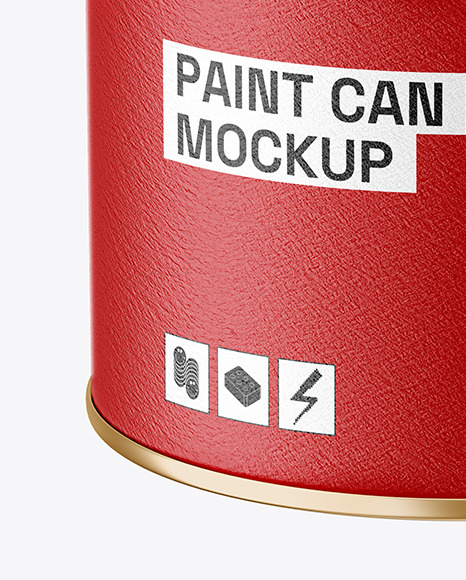 Textured Paint Can Mockup