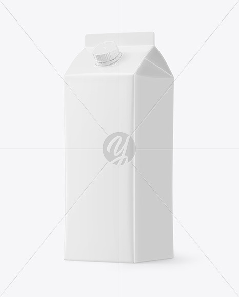 Glossy Carton Pack with Screw Cap Mockup