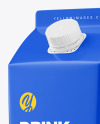 Glossy Carton Pack with Screw Cap Mockup