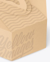 Hexagon Kraft Box W/ Handle Mockup