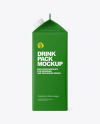 Matte Drink Carton Pack Mockup