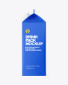 Glossy Drink Carton Pack Mockup