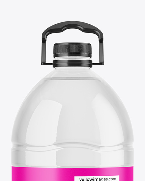 6L Clear PET Water Bottle Mockup