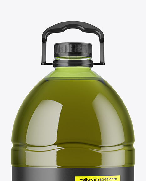 6L Green PET Olive Oil Bottle Mockup