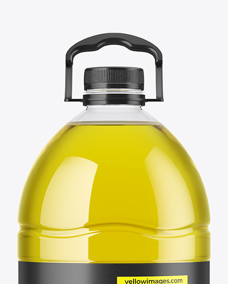 6L Clear PET Olive Oil Bottle Mockup