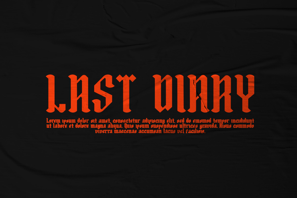 Handecke - Gothic Display Typeface Handecke - Gothic Display Typeface