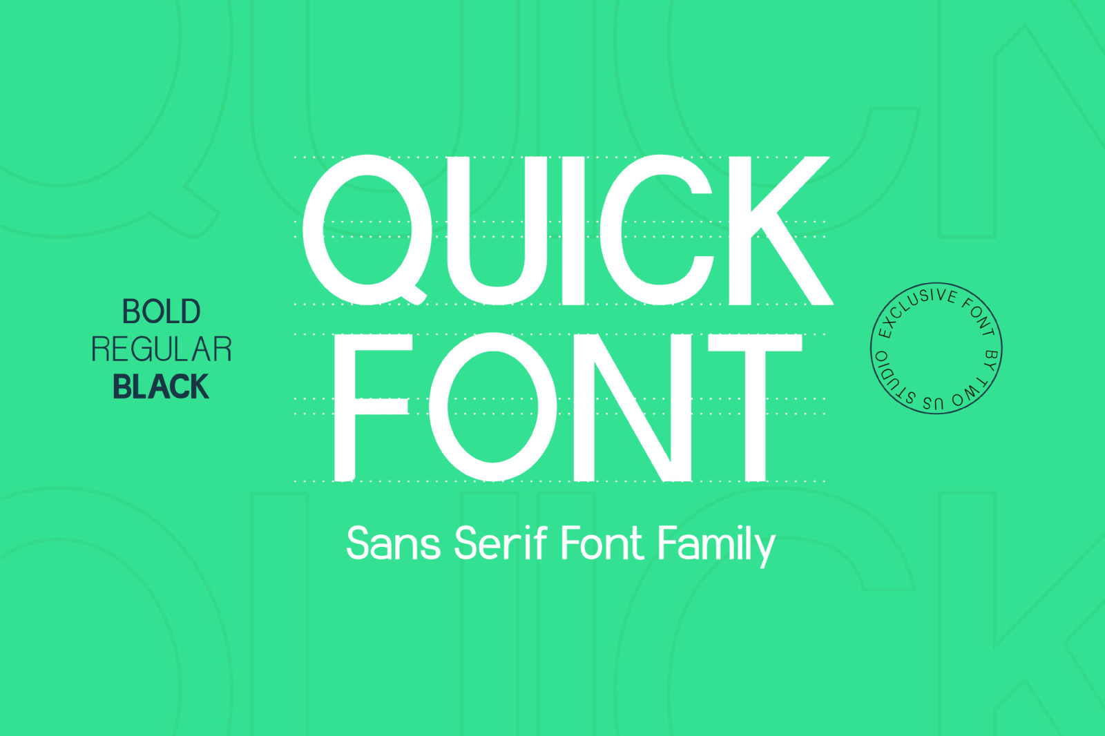 Quick - Simple Sans Serif Family Font