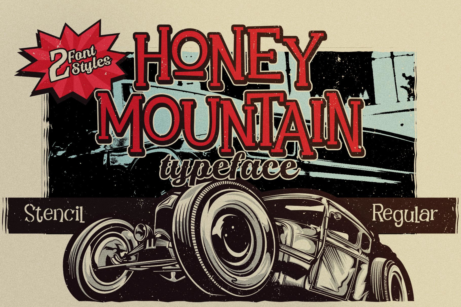 Honey Mountain Typeface Honey Mountain Typeface