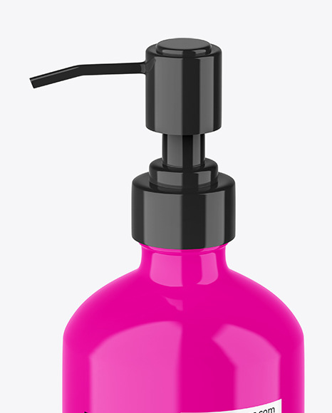 Glossy Pump Bottle Mockup