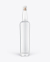 Square Clear Glass Vodka Bottle Mockup