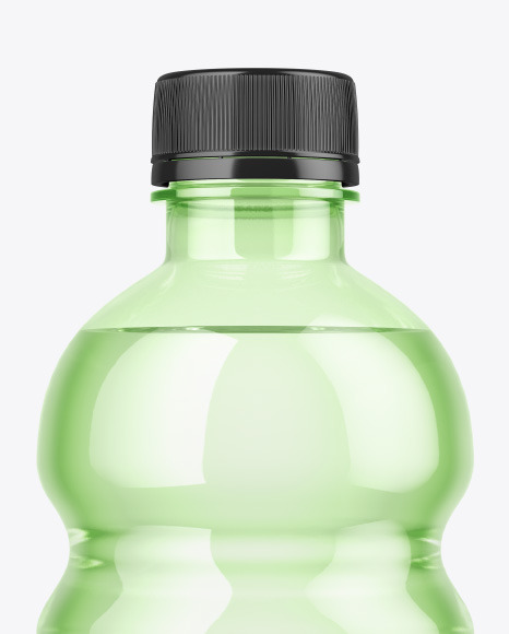 Colored Plastic Bottle w/ Water Mockup