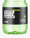 Colored Plastic Bottle w/ Water Mockup